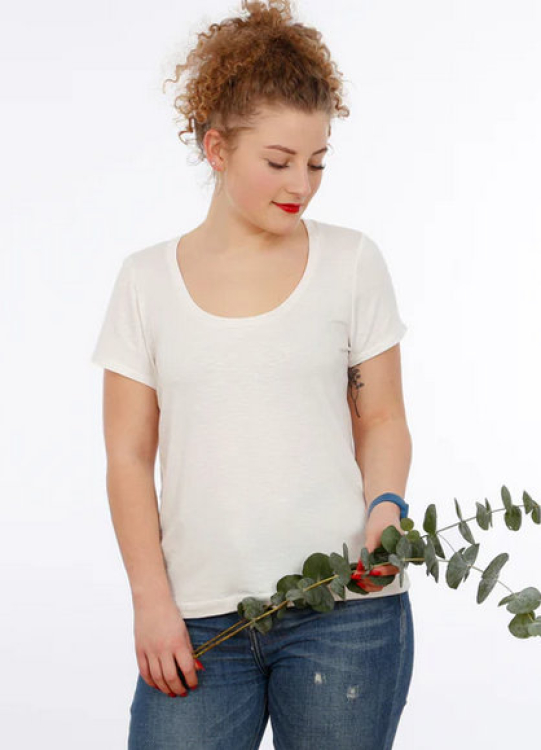 Studio Schnittreif - FRAU ANICA Basicshirt mit Rundhalsausschnitt, Kurz- und Langarm, PAPIERSCHNITT